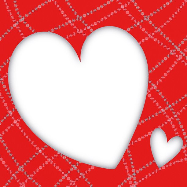 心形装饰相框插画图片下载