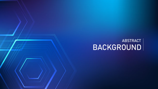 抽象科技背景，包含六边形几何元素，适用于海报、封面、手册、传单和网站的数字高科技设计，未来创新，科技矢量插画数字图片下载