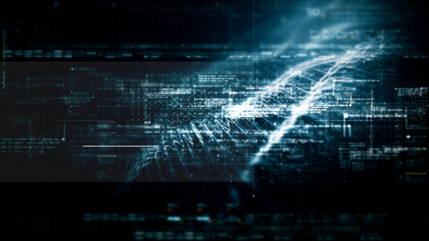 未来屏幕显示数据矩阵模拟背景图片下载