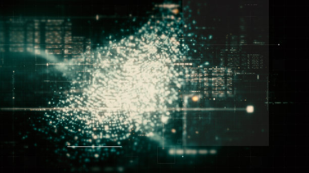 未来屏幕显示数据矩阵模拟背景图片下载