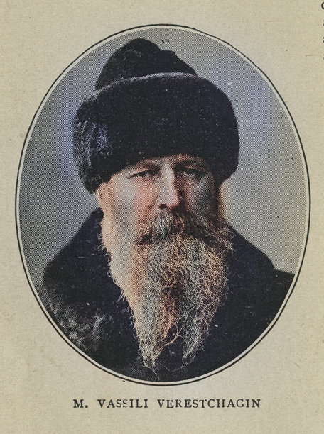 瓦西里·韦列夏金，俄罗斯画家、战争艺术家和旅行家，1899年，19世纪复古照片图片下载