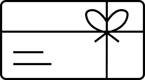 礼品卡图标，贺卡图形设计，孤立在透明背景上，带有用于仪式邀请卡设计装饰元素、横幅、请柬的剪切路径，素材照片。图片下载