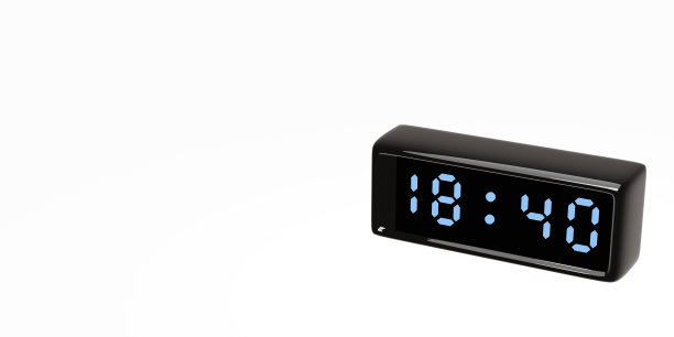 数字时钟插画。3D渲染。图片下载