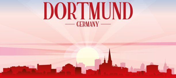 德国多特蒙德城市天际线全景海报图片下载