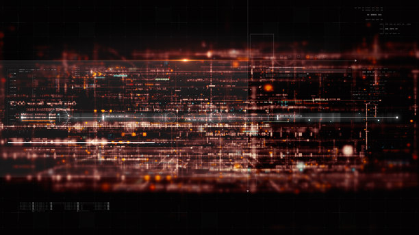 未来屏幕显示数据矩阵模拟背景图片下载