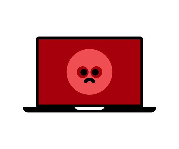 笔记本电脑屏幕上的愤怒表情符号图片下载