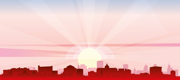 法国斯特拉斯堡通用城市天际线全景海报图片下载