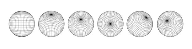 未来地球线框PNG素材。三维球体网格全息虚拟数字设计矢量元素。图片下载