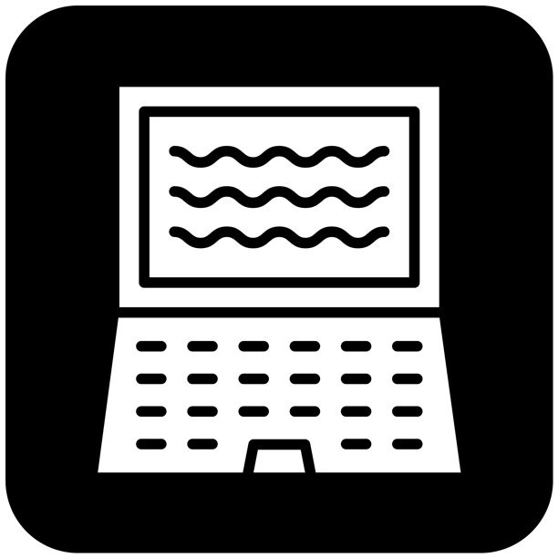 笔记本电脑矢量图标设计插画图片下载