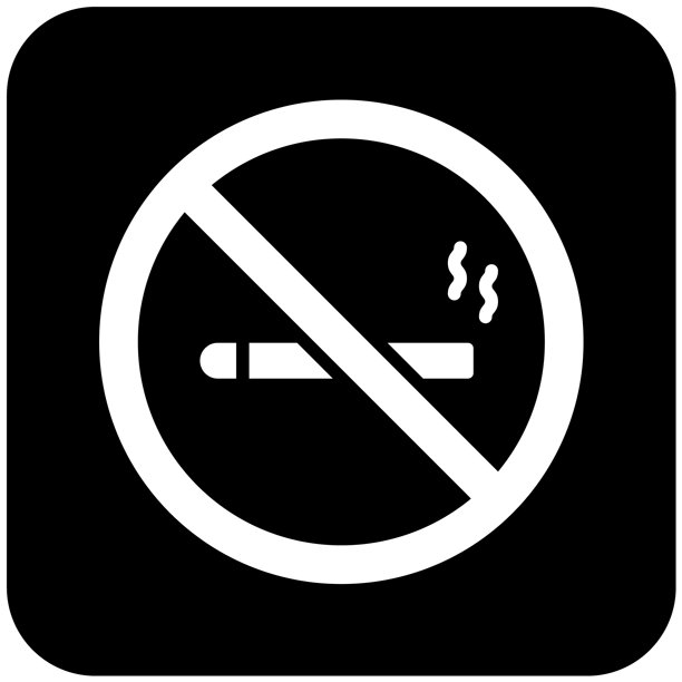 禁止吸烟矢量图标设计插画图片下载