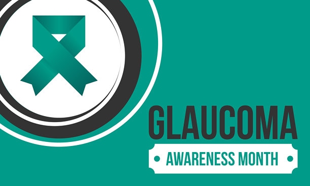 青光眼宣传月。一月庆祝。视力问题。保护您的眼睛。预防与保护。绿色丝带。医疗保健概念。海报、横幅和背景。矢量插画图片下载