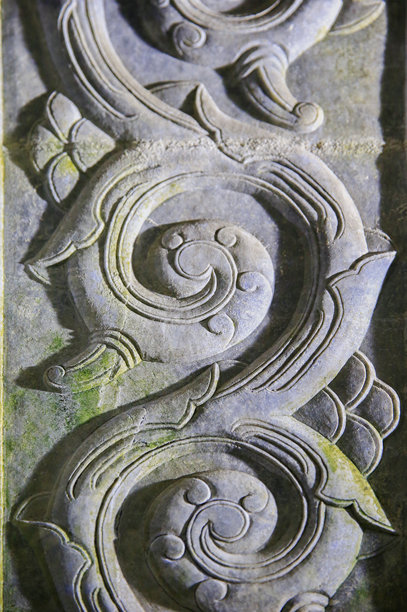 复古装饰品在石头上。特写无缝纹理。石材纹理。浮雕图案。图片下载