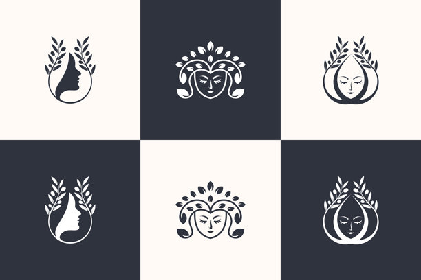 美容图标合集，具有创意独特的矢量插画设计图片下载