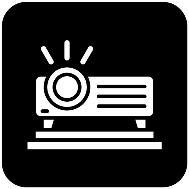 投影仪矢量图标设计插画图片下载