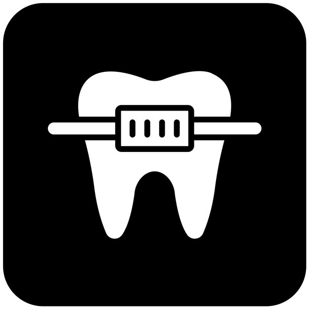 牙套矢量图标设计插画图片下载