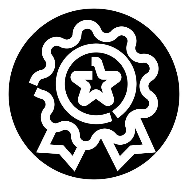 带星的优质成就徽章图标图片下载