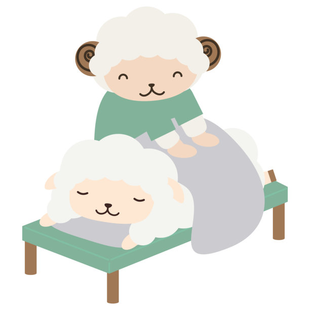 绵羊在整骨诊所或按摩院接受治疗的插画图片下载