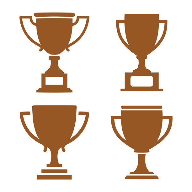 奖杯图标集矢量图模板插画图片下载