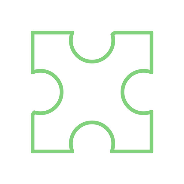 拼图块的平面轮廓图片下载