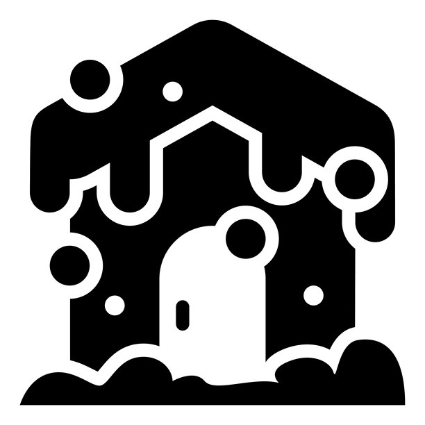 家庭雪花图标图片下载