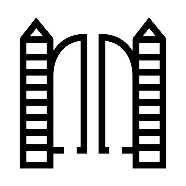 入口拱门线条图标图片下载