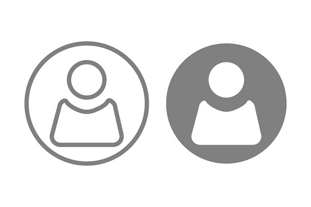 矢量扁平化插画。灰度图标集合。头像、用户个人资料、人脸图标、性别中立剪影、个人照片。适用于社交媒体头像、图标、启动画面和作为模板。图片下载