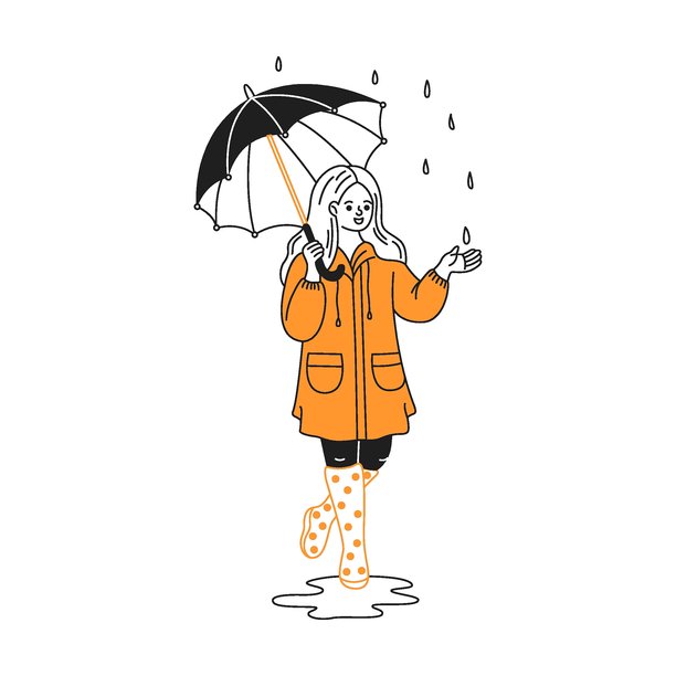 雨天打伞的女人图片下载