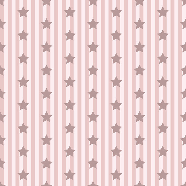无缝条纹星星图案，婴儿粉色柔和背景，可爱的育儿设计图片下载