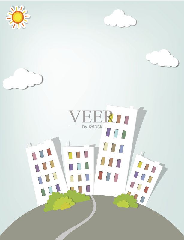 城市景观正版插画素材