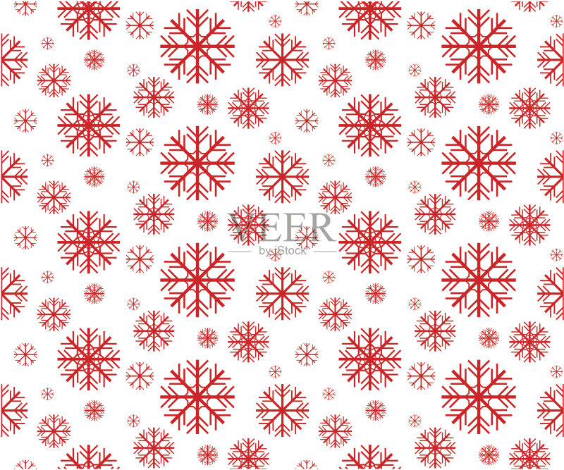 雪花无缝模式正版插画素材