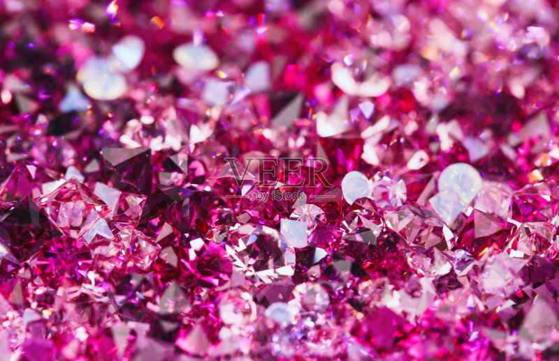 许多小红宝石钻石，豪华背景正版图片素材