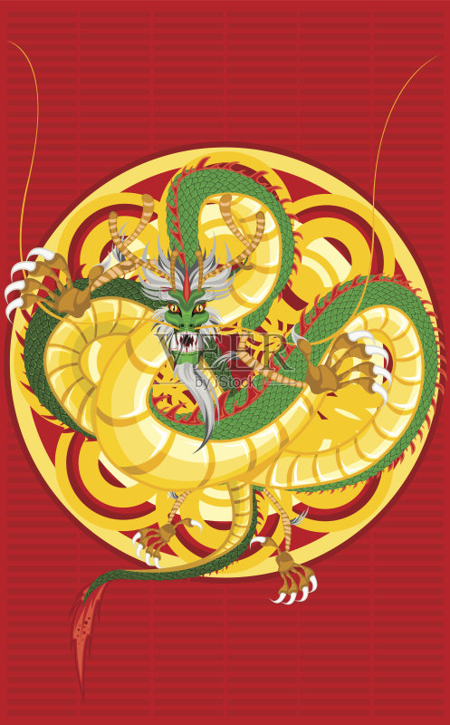 中国的龙年正版插画素材