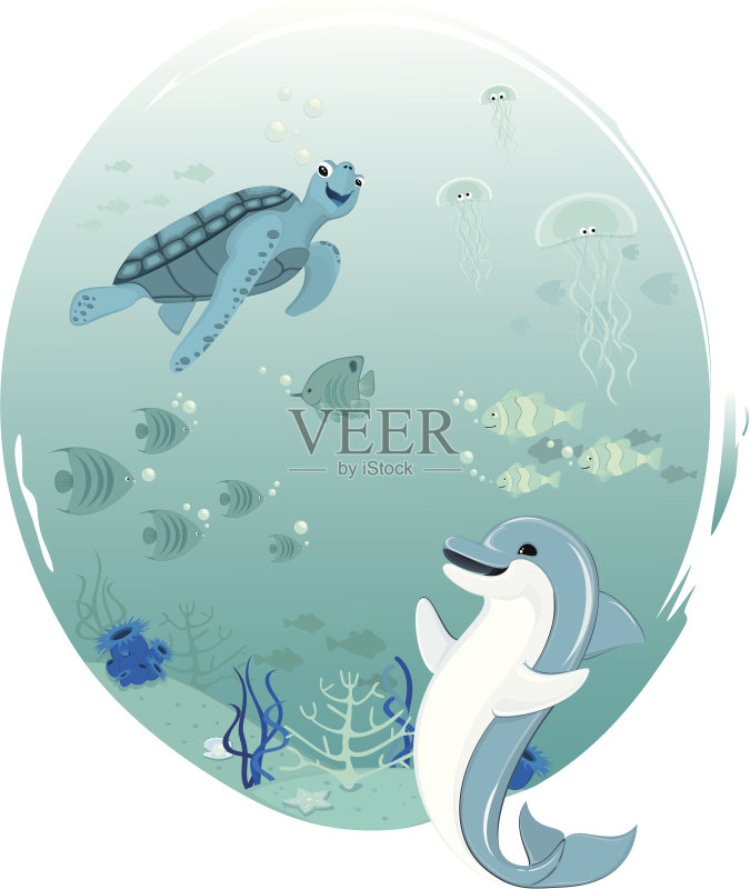 海洋生物正版插画素材