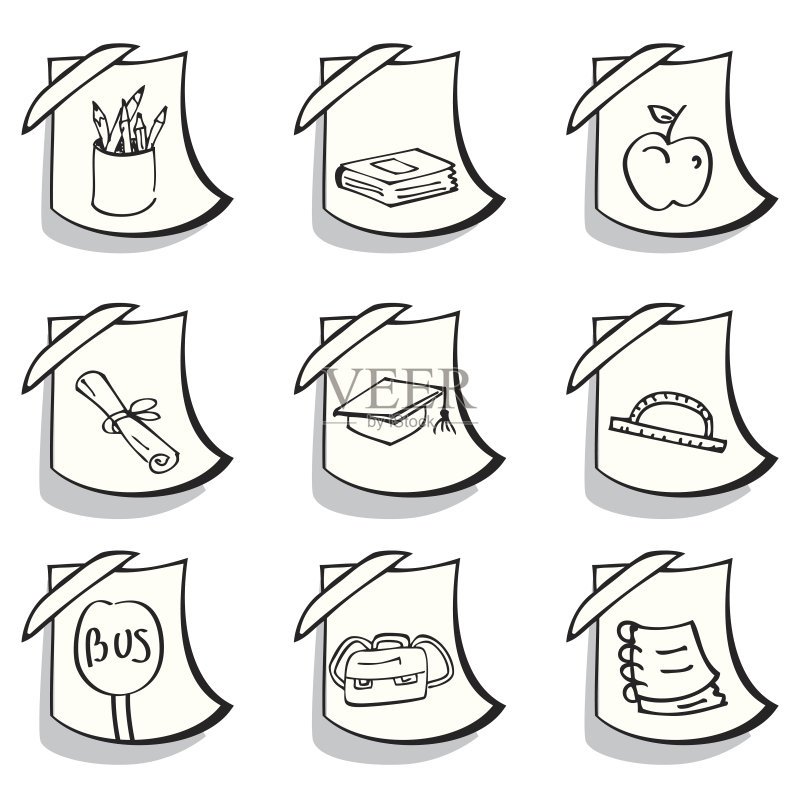 学校设置正版插画素材