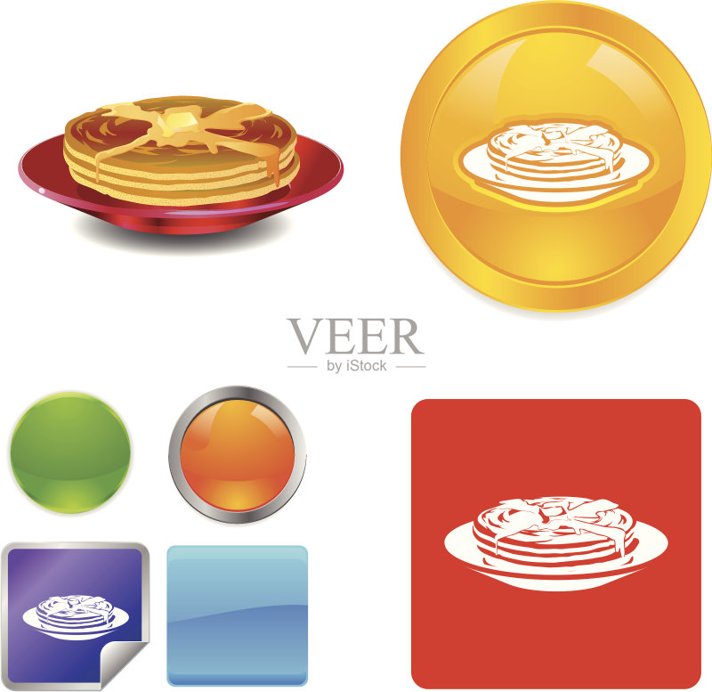 煎饼矢量剪贴画图标图标素材
