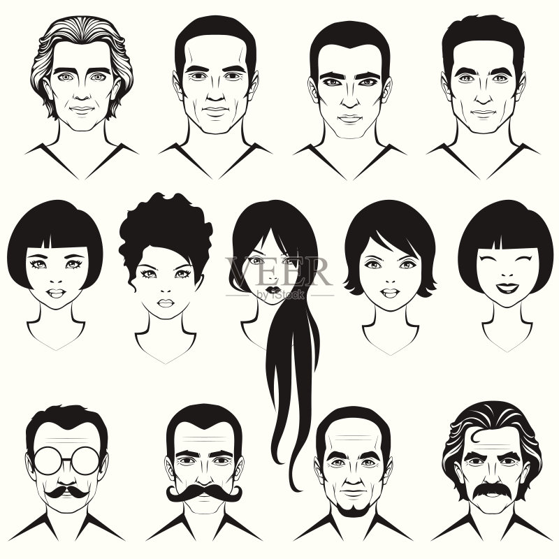 汉森人正版插画素材