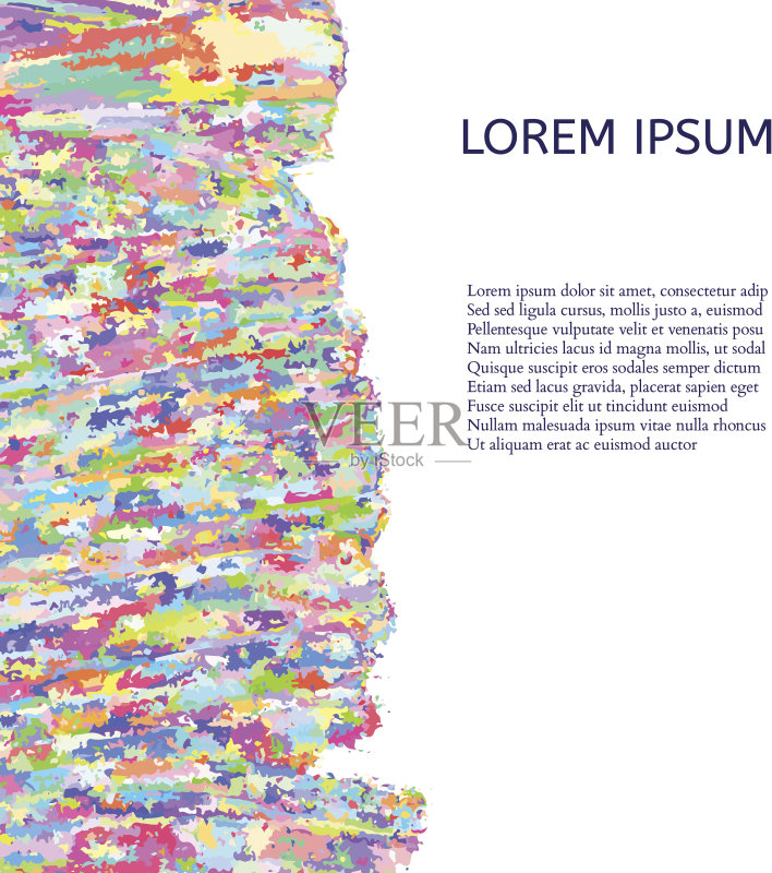 抽象彩色水彩背景。向量正版模板素材