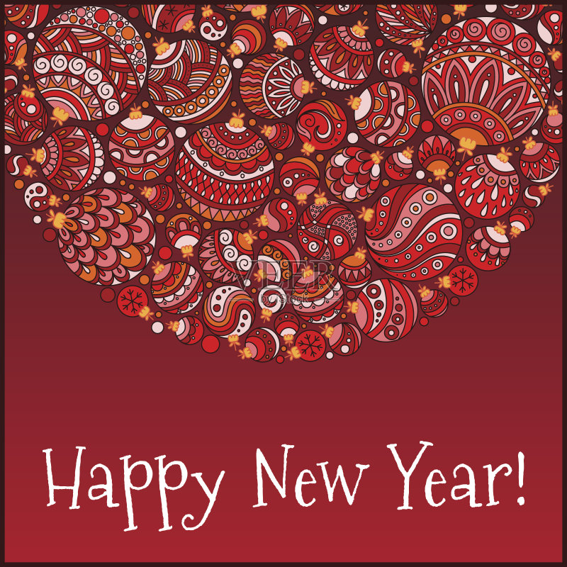 祝你新年快乐。正版模板素材