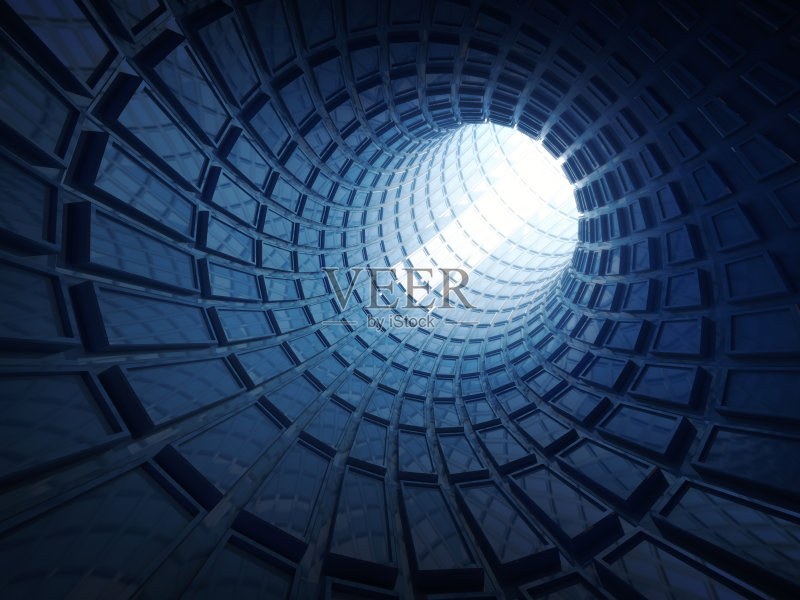 摘要闪光蓝色数字隧道背景正版图片素材