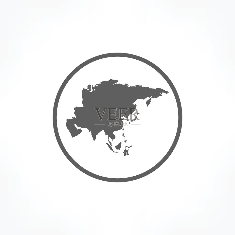 亚洲大陆图标图标素材