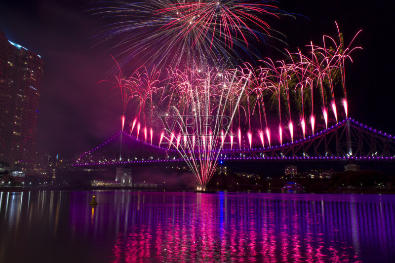 河火烟花布里斯班2正版图片素材