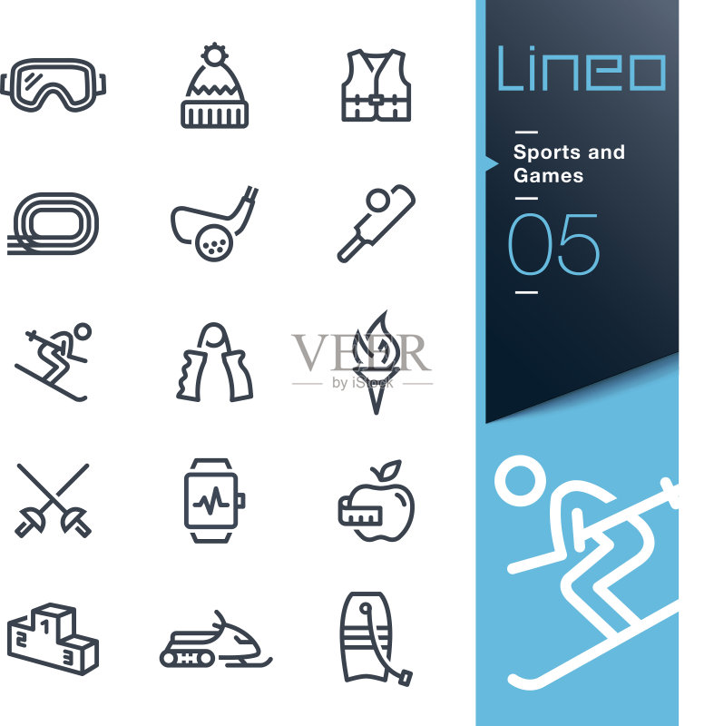 Lineo – 运动与游戏线性图标图标素材