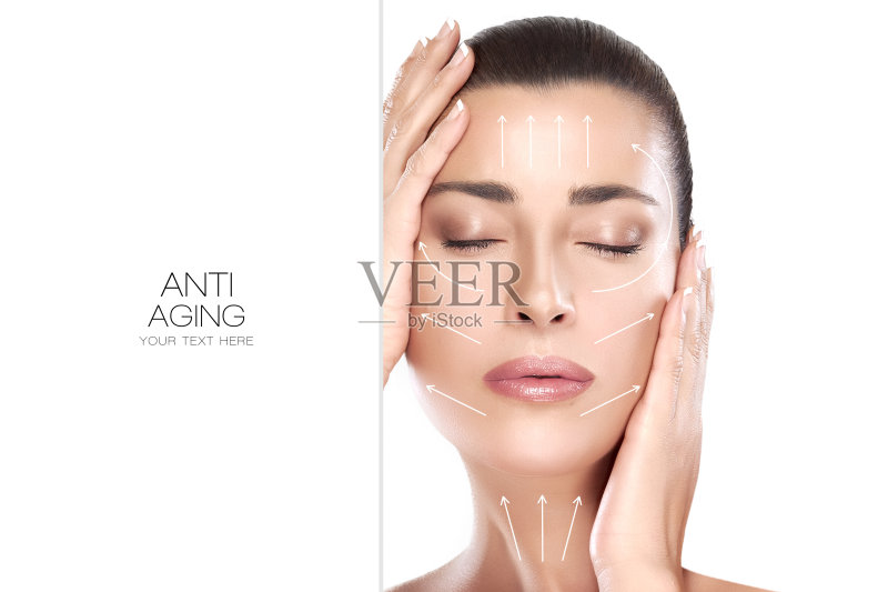 美容美容Spa女人。手术和抗衰老的概念正版图片素材