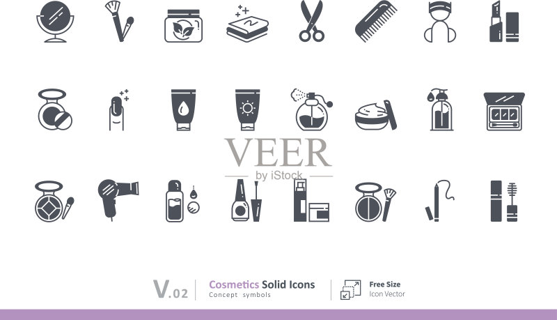 化妆品实体标志V.01图标素材