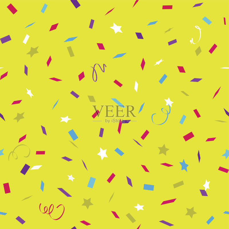 色彩鲜艳的图案与飞行图形元素。正版插画素材