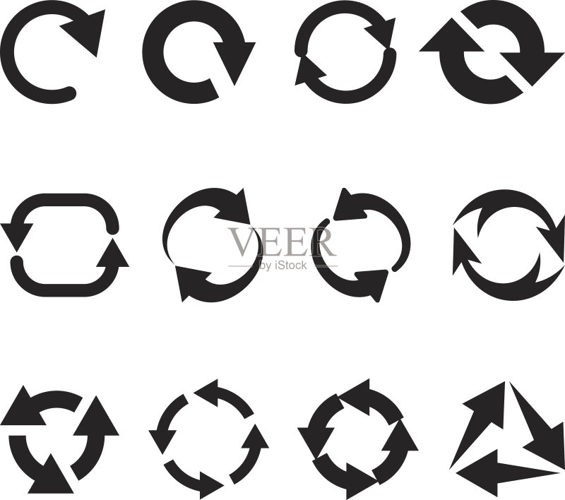 刷新重载旋转箭头设置正版元素素材