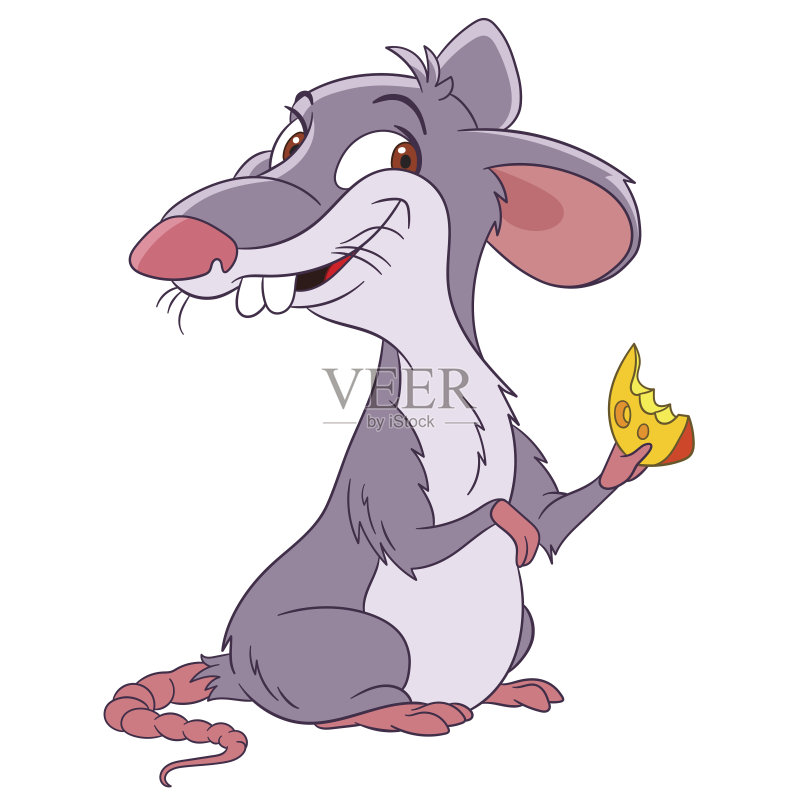 可爱的卡通老鼠正版插画素材