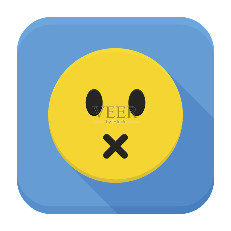 安静的黄色笑脸App图标图标素材