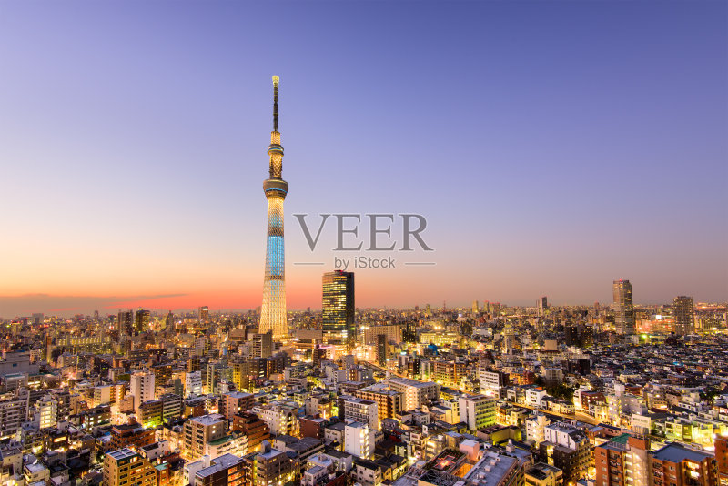 东京城市天际线正版图片素材
