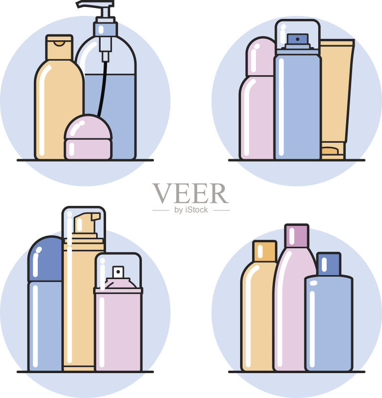 化妆品，扁平图标图标素材